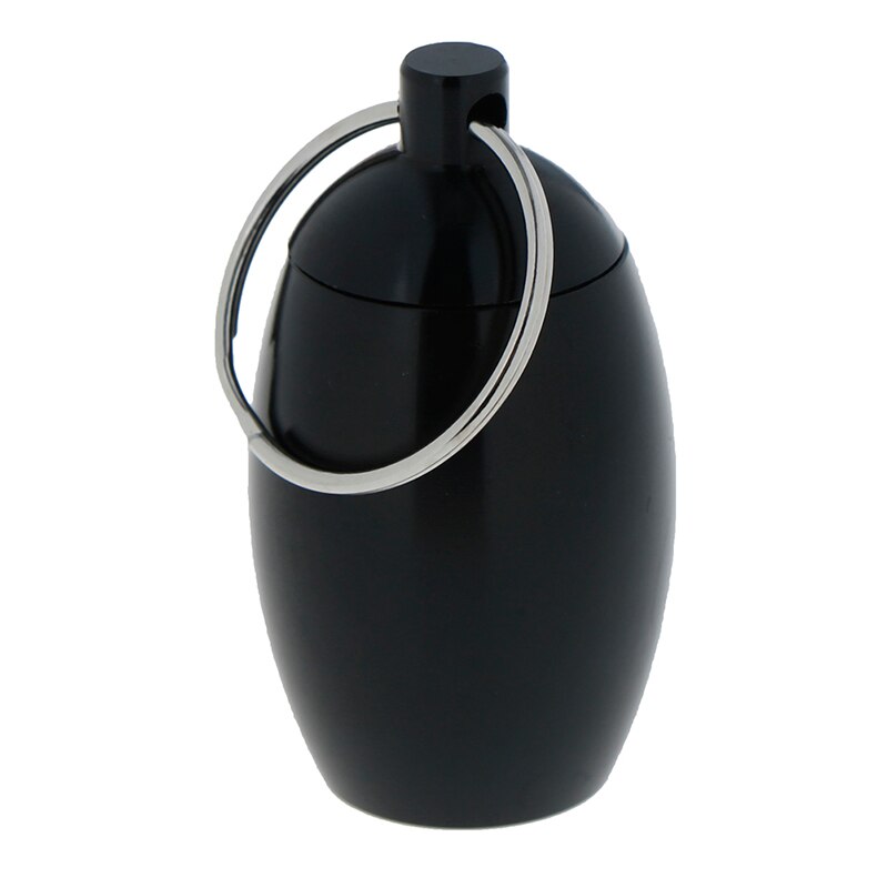 Aluminum Pill Box Capsule Shape Pill Case Keychain Outdoor Pocket Pill Holder Container Delicate Medicine Box 1PCS: Ivory