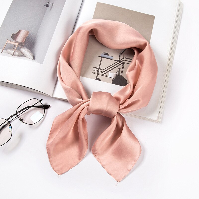 Hoofddoek Zijde Satijn Hijab Sjaal Voor Vrouwen Effen Kleur Zakdoek Haar Sjaals Vierkante Sjaals En Wraps Hoofd Sjaals Dame: 4