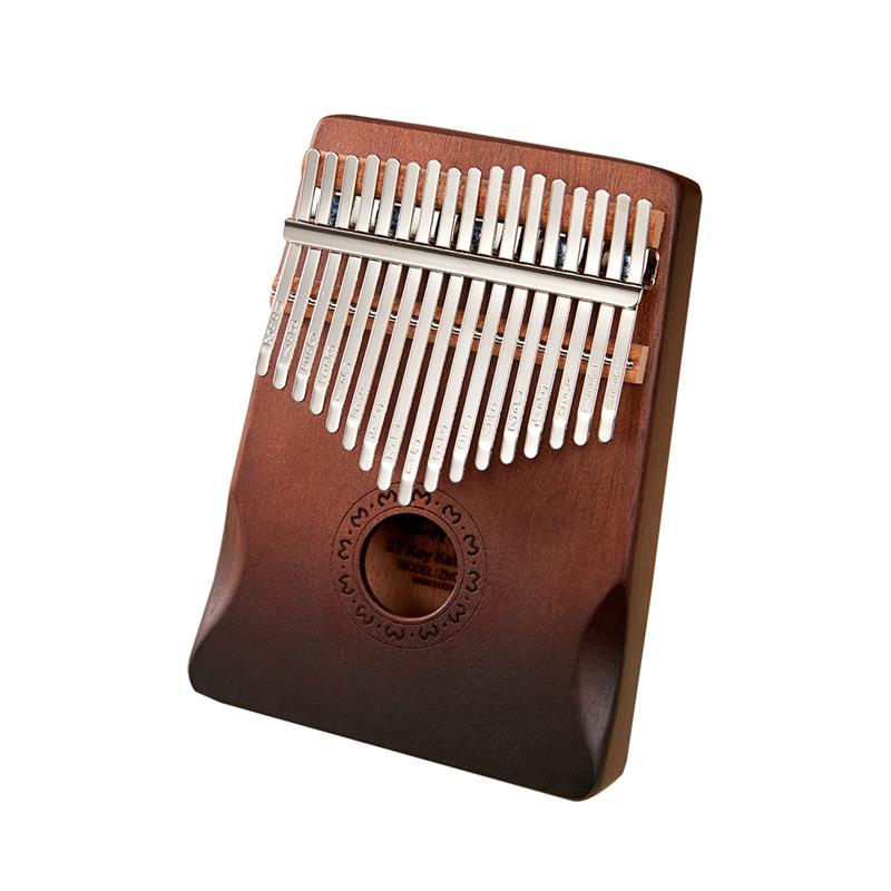 17 Key Mahogany Thumb Piano Mbira Musical Instrument Africa Finger Piano Machine Instrumento Musical Instrument For Kids: Gradient coffee