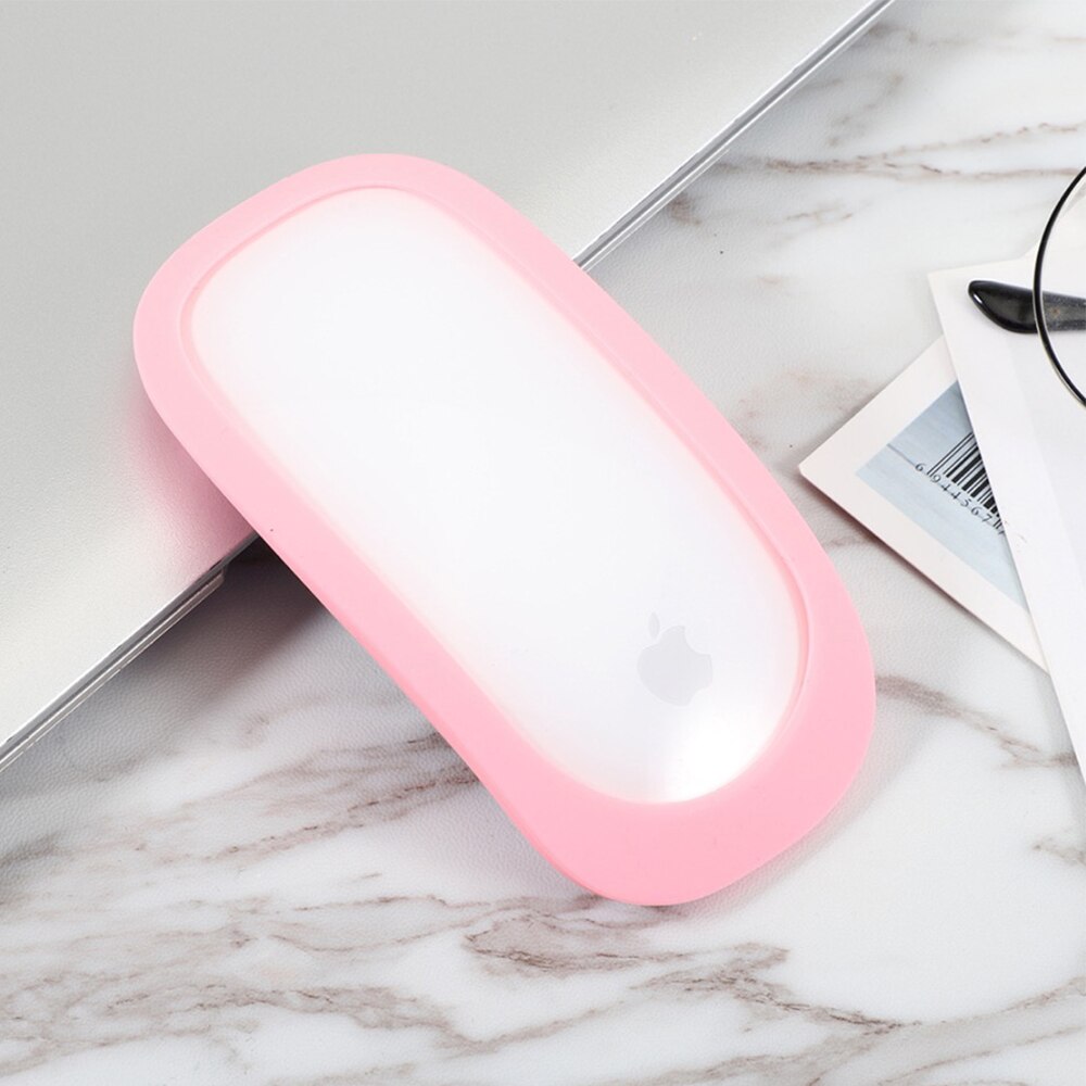 Voor Apple Muis Beschermhoes Magic/Mouse1/2 Generatie Draadloze Bluetooth Siliconen Beschermende Shell Anti Anti-Kras: Roze