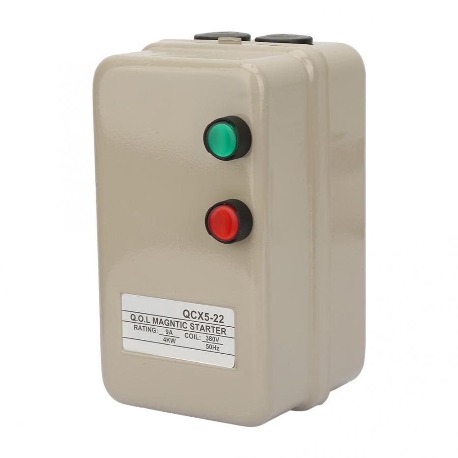 3 Phase Motor Magnetic Starter Synchronous with Motor AC380V 4KW Protection features include overload over joints