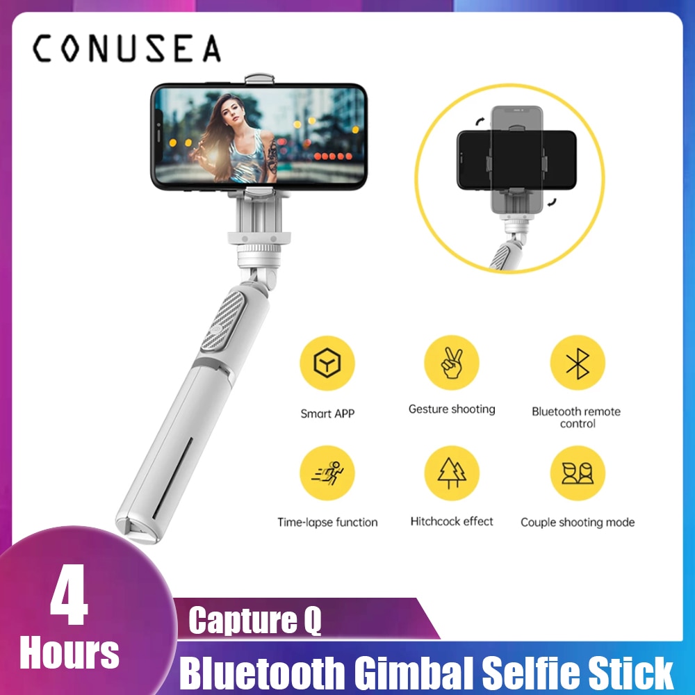 Funsnap Bluetooth Handheld Gimbal Stabilizer Mobiele Telefoon Selfie Stok Houder Opvouwbaar Verstelbare Selfie Stand Voor Ios Android