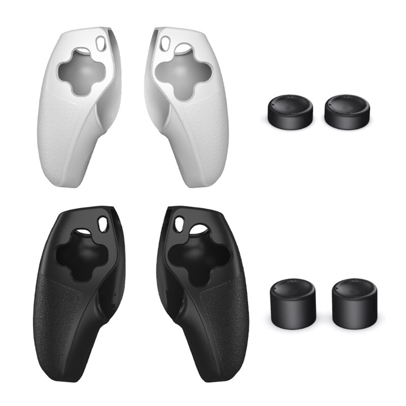 Housse de Protection en Silicone pour poignée sans fil Ps5, couvercle fendu avec capuchon de bouton p5