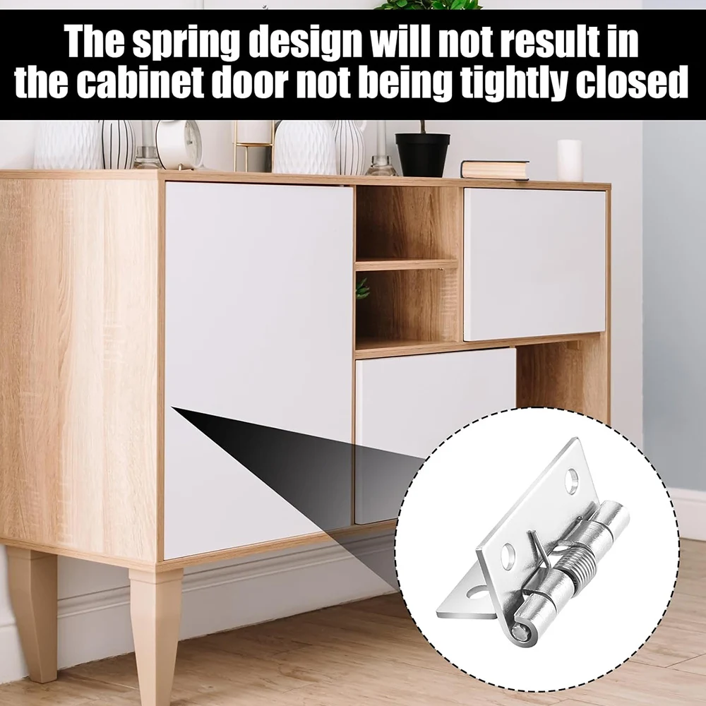 1/2Set Self Closing Spring Door Hinges Stainless Steel Hinge For Cabinets Door Closer Automatic Closing Hinge Furniture Hardware