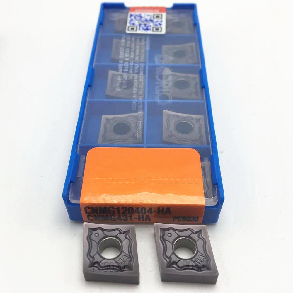 10PCS turning tool CNMG120404 HA PC9030 CNMG12040- HAPC9030 carbide insert CNC turning tool CNMG 120404 turning tool