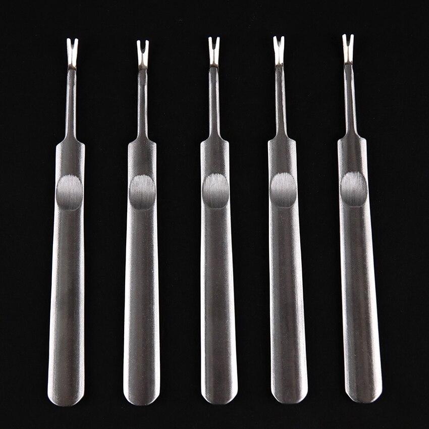 11.3Cm Rvs Cuticle Remover Zilveren Dead Skin Cuticle Pusher Trimmer Pedicure Nail Art Tool