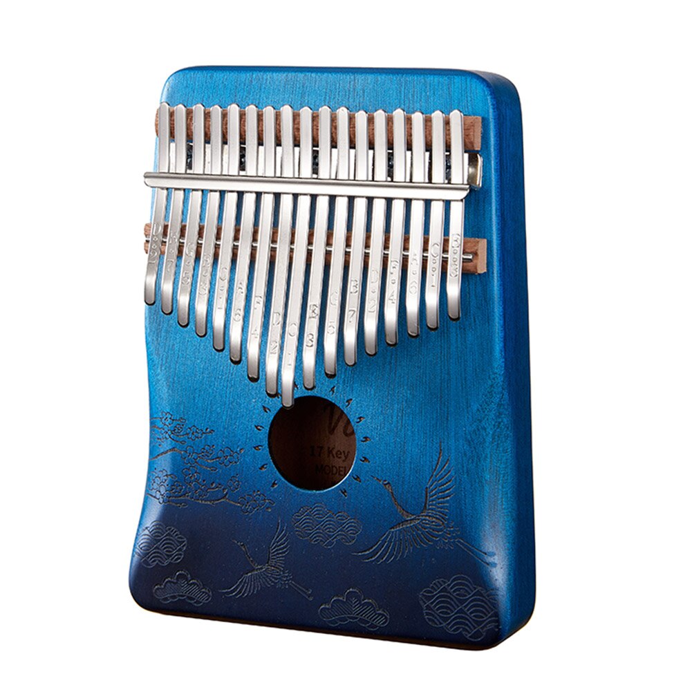 Kalimba 17 Touches En Bois D'acajou – Piano à Pouce Portable, Kit Complet Avec Sac, Accordeur, Guide