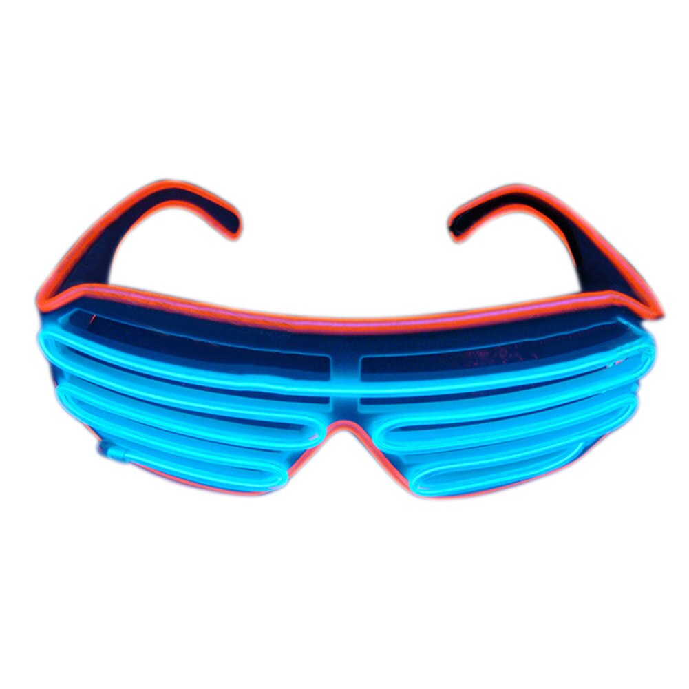 LED Sunglasses Flashing EL Wire Luminous Light Up Neon Glasses Costumes Party Decorative Lighting Activing Props Y: 4