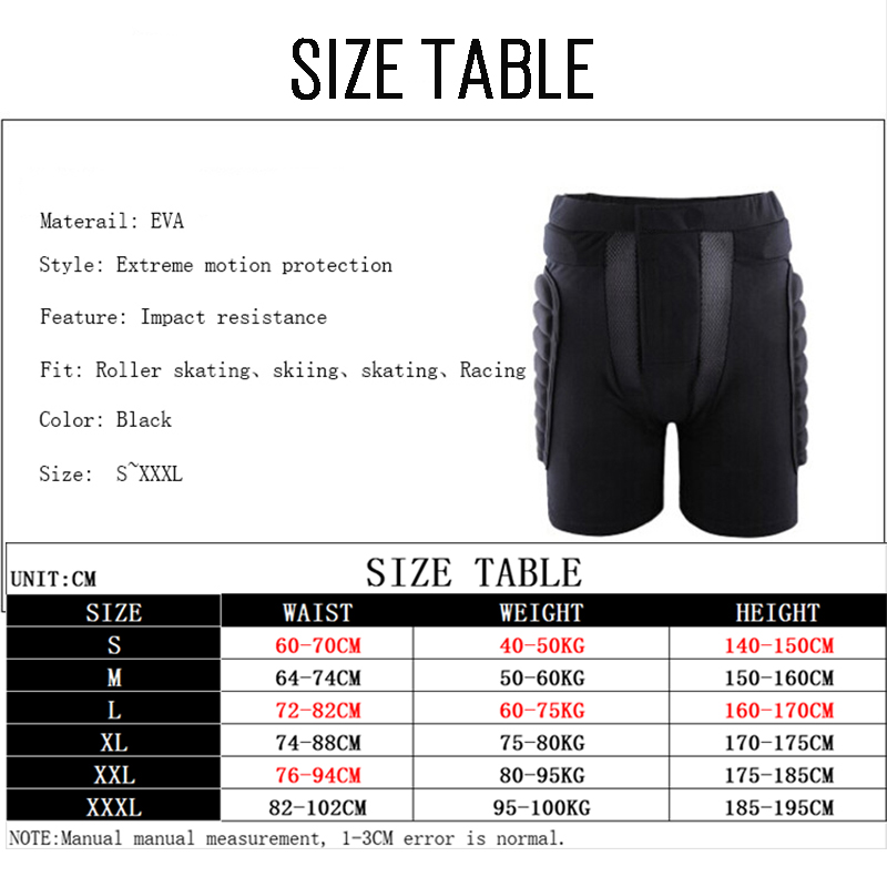 Pantaloncini da cuscino per moto pantaloncini imbottiti per anca protettivi da sci pattinaggio Snowboard pantaloni di protezione dagli urti