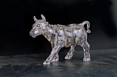 3D cristal Puzzle Puzzles Panda Animal dauphin cygne ours lapin jouets éducatifs noël enfant de nouvel an: Ox