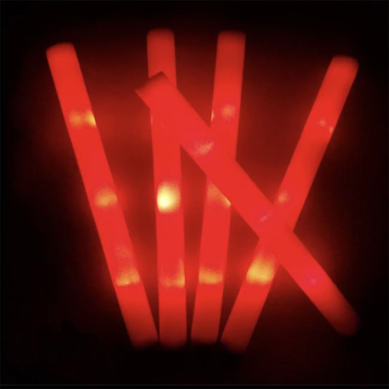 Bâtons lumineux LED en vrac, 12/15/30 pièces, bâton lumineux en mousse RGB coloré, Tube de joie, lumière foncée pour noël, anniversaire, fête de mariage: plum