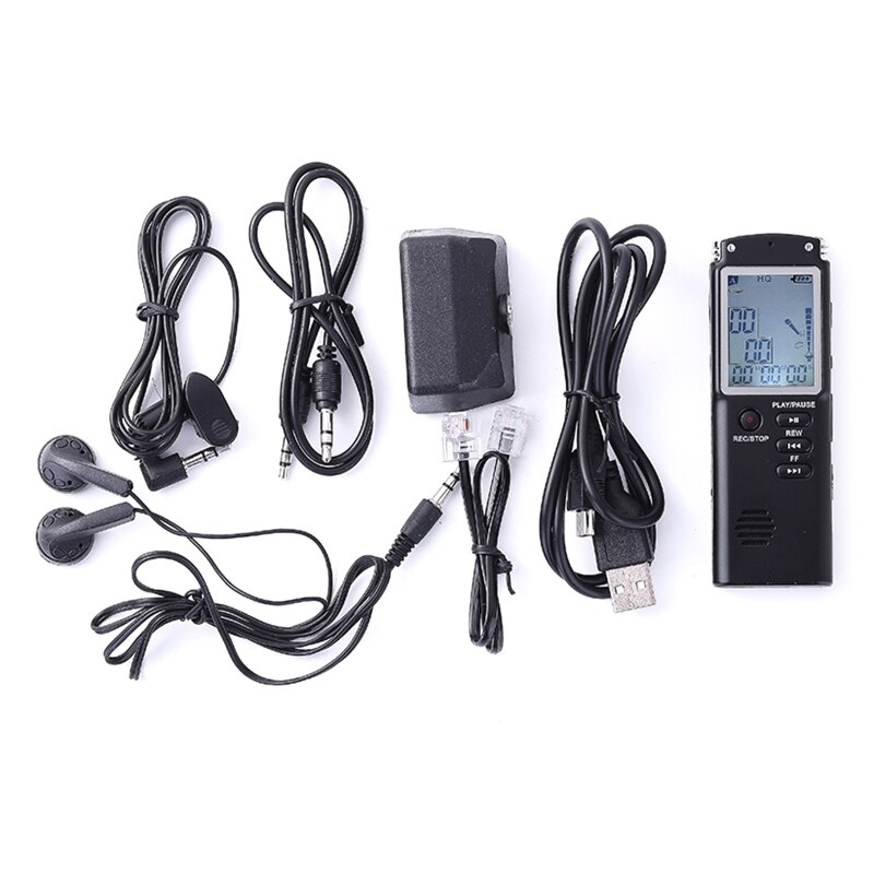 Digital Voice Recorder 8Gb 1536Kbps Usb Sound Voice Wav MP3 Muziekspeler