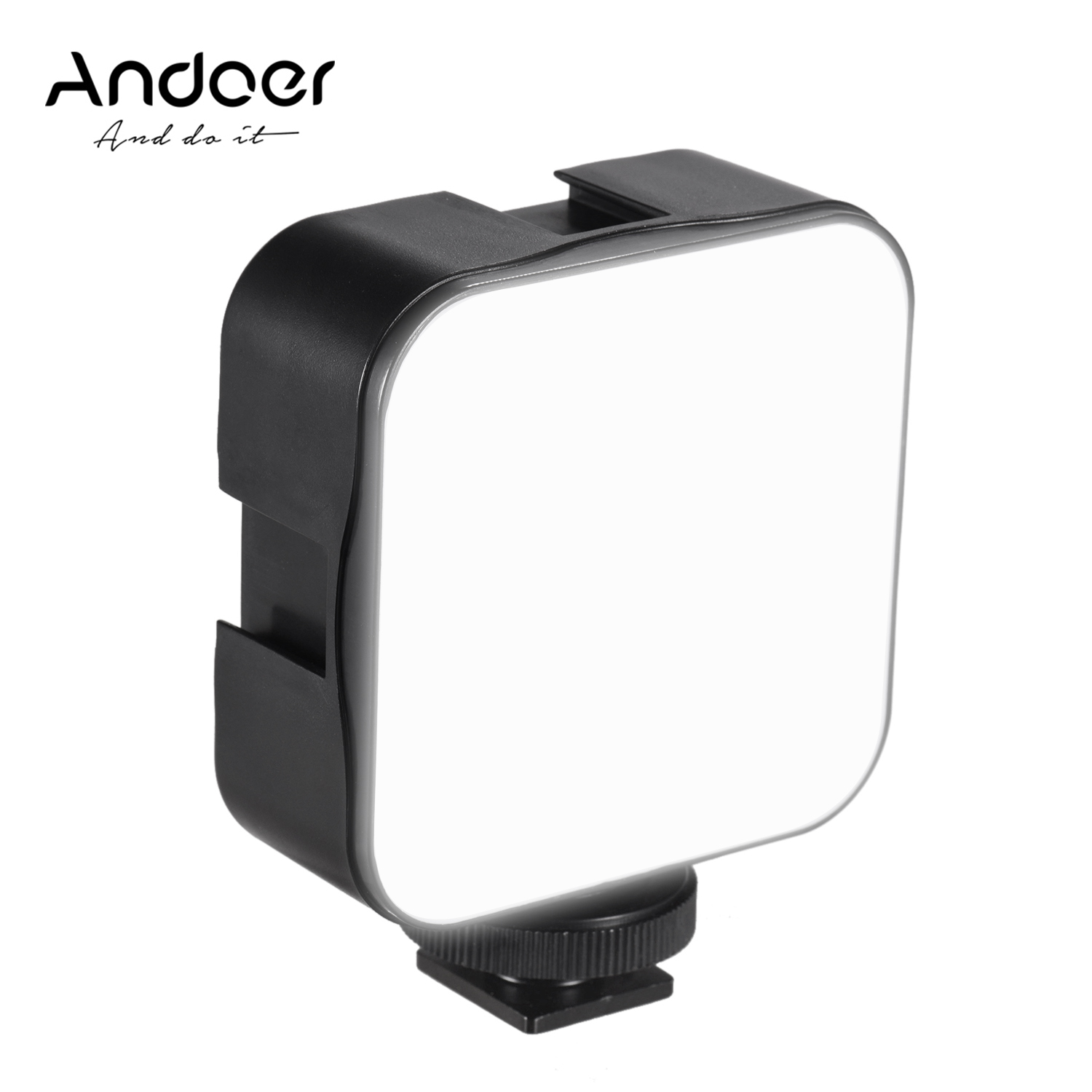 Andoer 5W Mini Led Video Licht Fotografie Dimbare 6500K Kleurtemperatuur Met Koud Schoen Mount Adapter Voor Canon nikon Sony