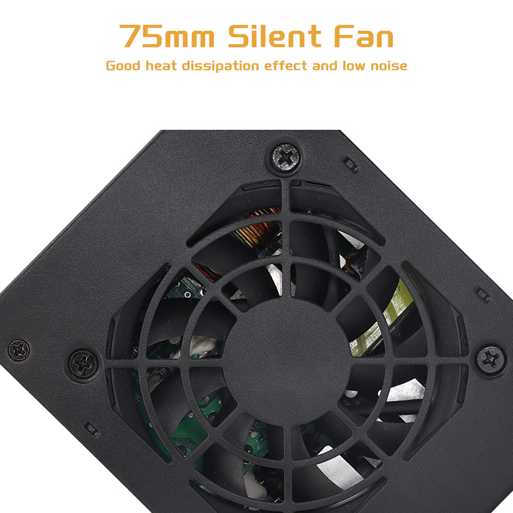 250 W Netzteil 50 Hz/60 Hz SFX 110 V/240 V 5 A Nicht vollmodulares aktives PFC 75 mm leiser Lüfter Hocheffizientes hervorragendes Netzteil