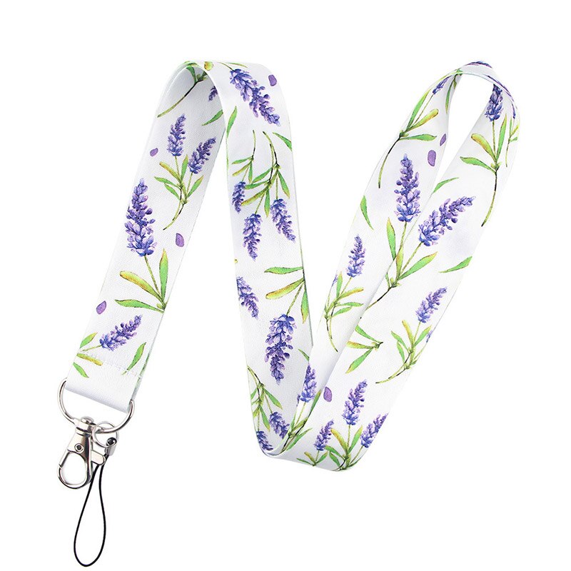 SchöNe Tulpe & Lavendel praktisch Gurt Halfter Schlüssel Gepard Abzeichen Kamera USB Halfter Hängen Hals Seil Schlüsselband mit Schlüsselring: 1