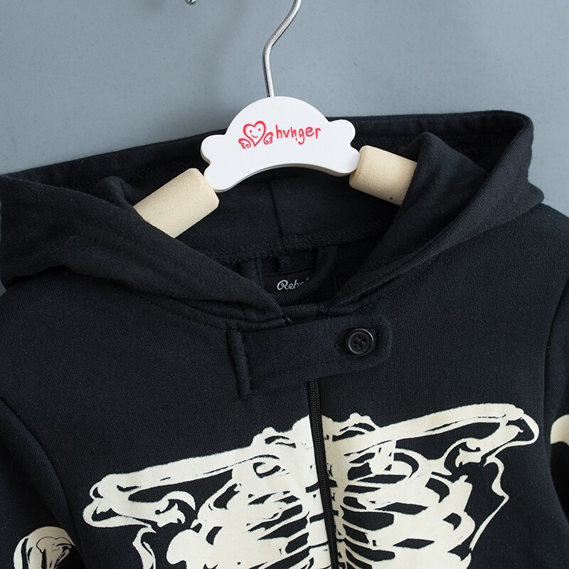 Vinter skelet overalls jumpsuit børn pyjamas børn onesie sleepers pyjamas jule halloween kostumer