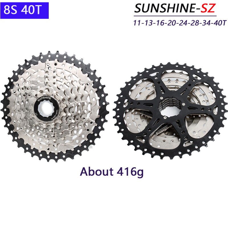 Sunshine mtb cykel frihjul 8s 11- 32 36 40 42t mtb mountainbike svinghjul 8 hastighed kassettehjul til shimano sram: 8 hastighed 11-40t