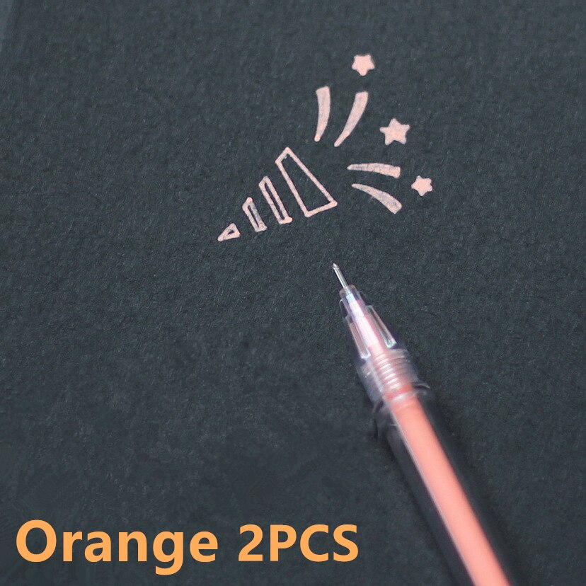 Zakreślacz szkolny studenci Mildliner zakreślacze markery pędzelki pastelowe markery akwarela fluorescencyjny długopis rysunek: Orange 2PCS