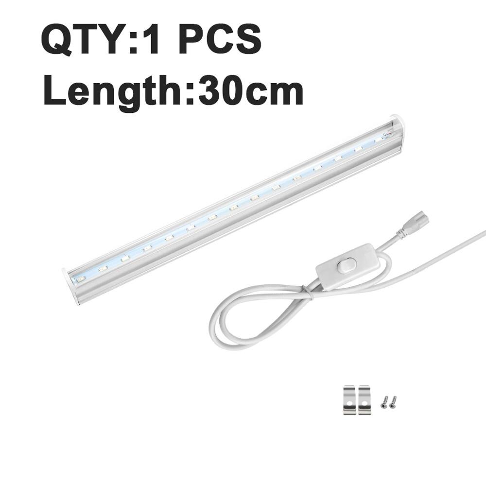 Komplett sett vokselys ledet fullspekter bar  t5 -rørs lampe plantas dyrkingslys til planter jardin drivhus hydroponics: 1 stk 6w 29cm / Eu-plugg