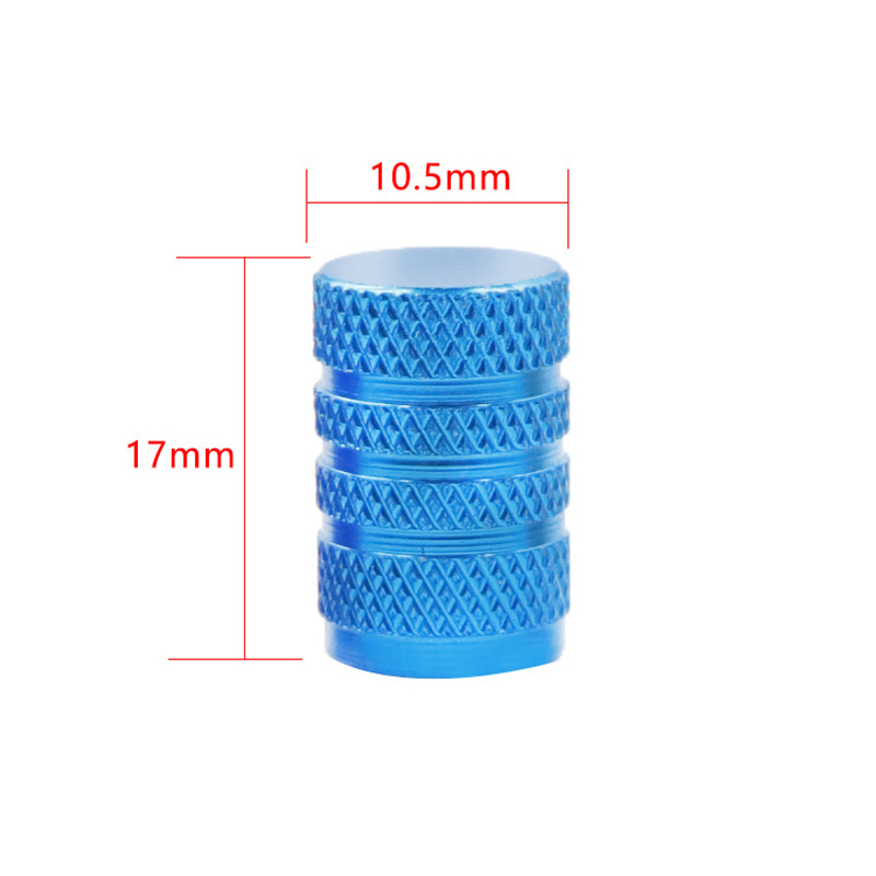 Auto Tire Valve Stems Cap Knurling Style Tire Valve Cap Aluminum Tire Wheel Stem Air Valve Cap for Car Truck Motorcycle SUV Bike
