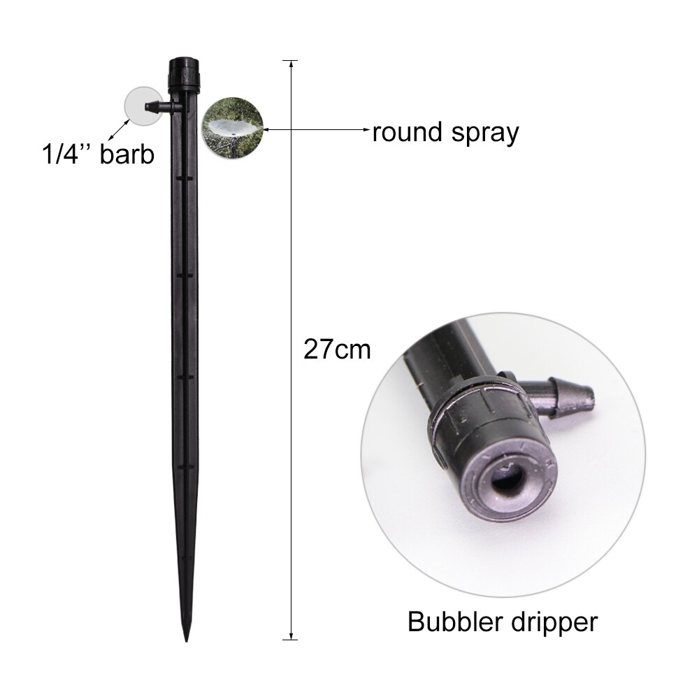 MUCIAKIE 5PCS 27cm Micro Bubbler Drip Irrigation Adjustable Sprinklers Garden Watering Emitter 360 Degrees Sprinkler Home Garden