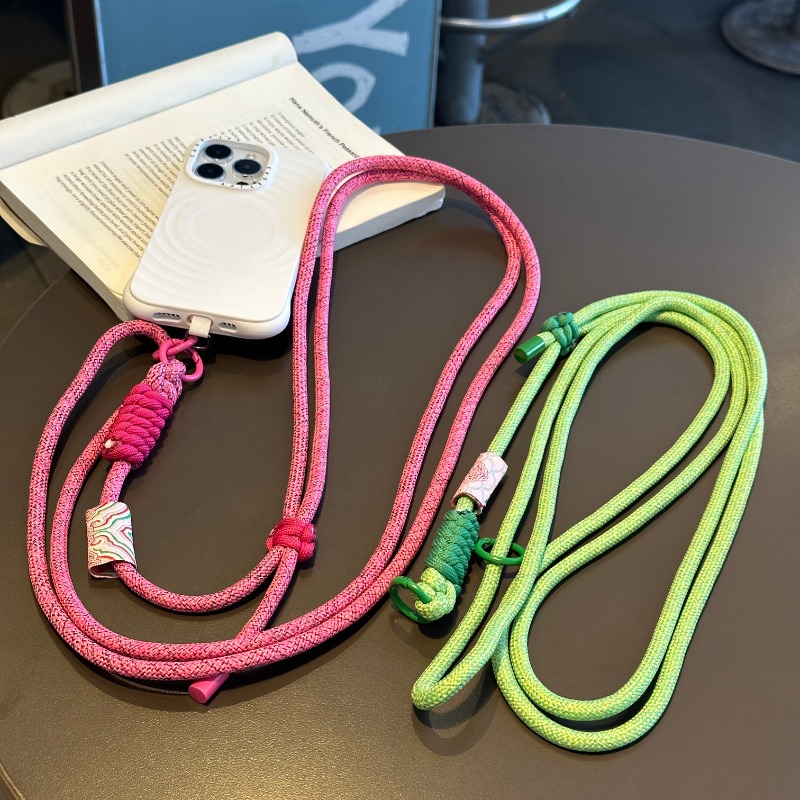 Correas Retro para teléfono móvil, cordón cruzado largo ajustable, cuerda para el cuello, cordón para hombro, cuerda antipérdida, cadena colgante de doble propósito