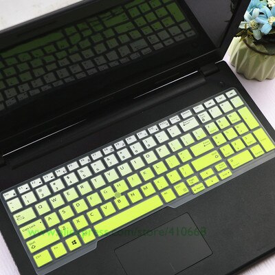 15.6 inc Silicone Laptop Keyboard Cover Protector Skin For Dell Latitude 5500 5501 5540 Precision 3540 3541: Gradual green