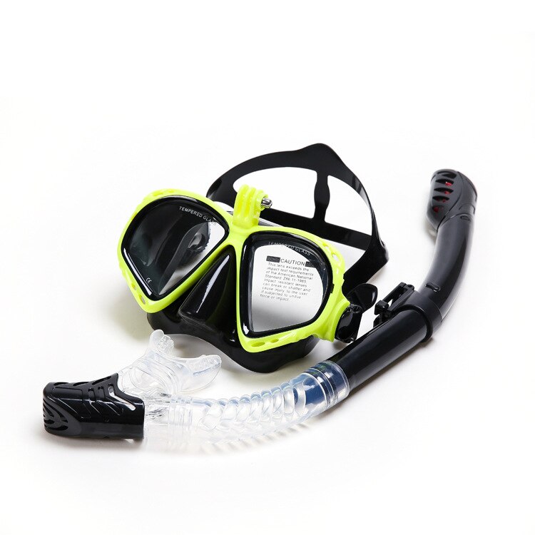 Professionele Onderwater Masker Camera Duikbril Zwembril Snorkel Duikuitrusting Camera Houder Voor Go Pro: YELLOW