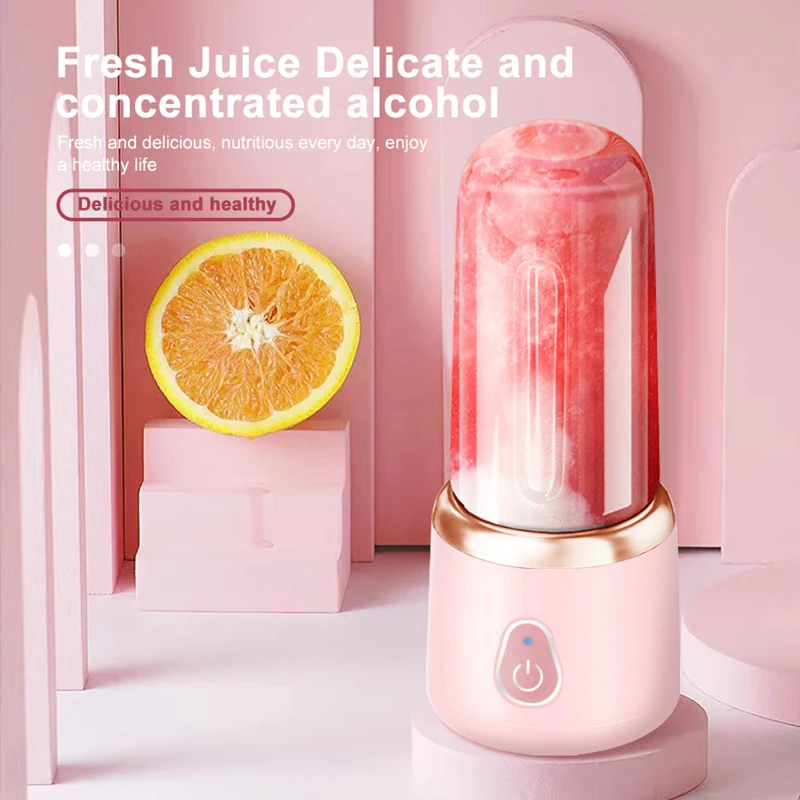 Xiaomi Draagbare Juicer Cup 400ML voor Shakes Smoothies Oplaadbare USB Reizende Fruitpers Dubbele Cup Fruitblender