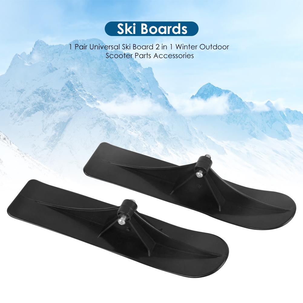 Durable Ski Boards Classic Delicate Texture 2pcs Universal Ski Board 2 in 1 Winter Outdoor Sports Scooter Parts Accessories