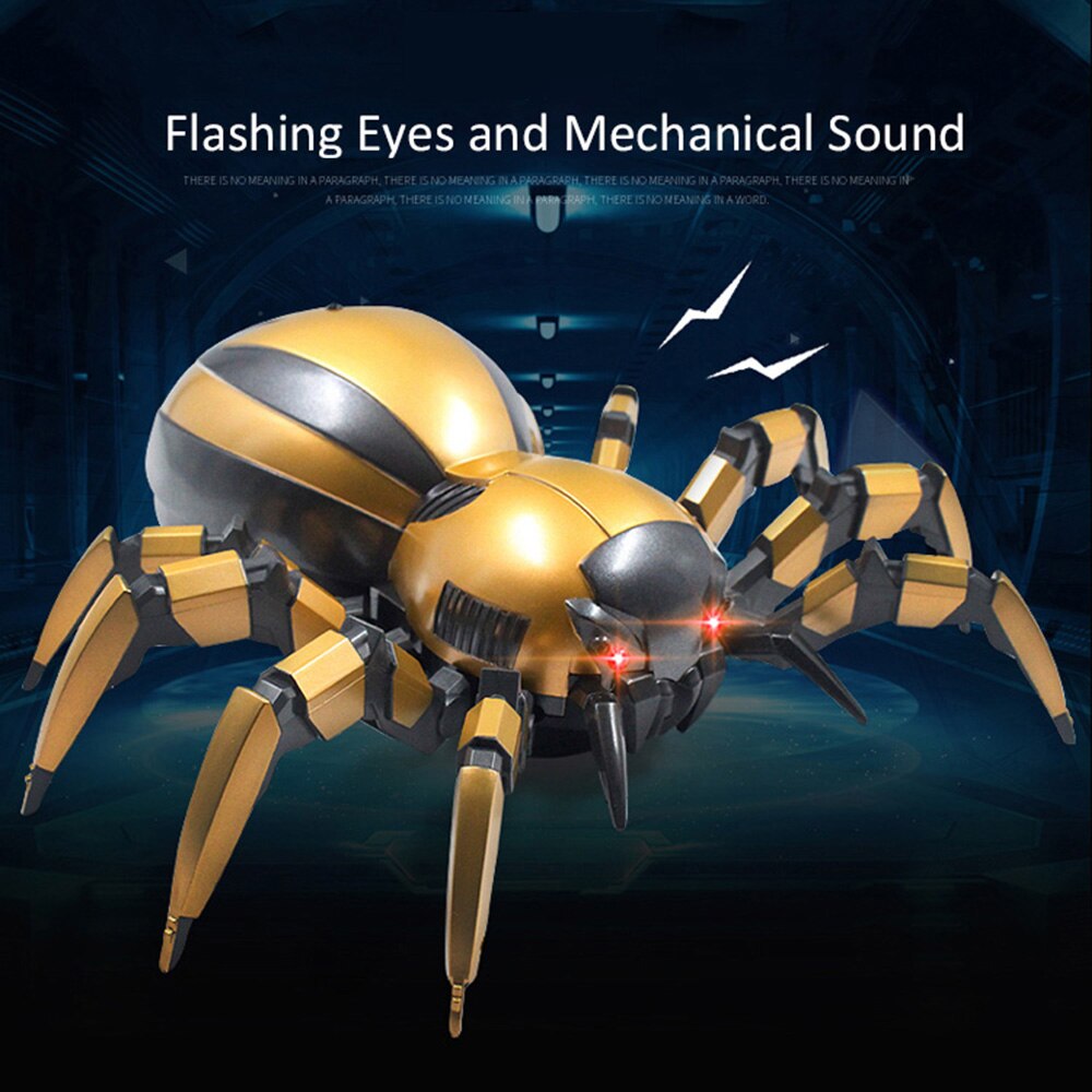 KaKBeir Spider robot with LED light Infrared induction Tricky wireless Model Simulation remote control animals Toys 1652982