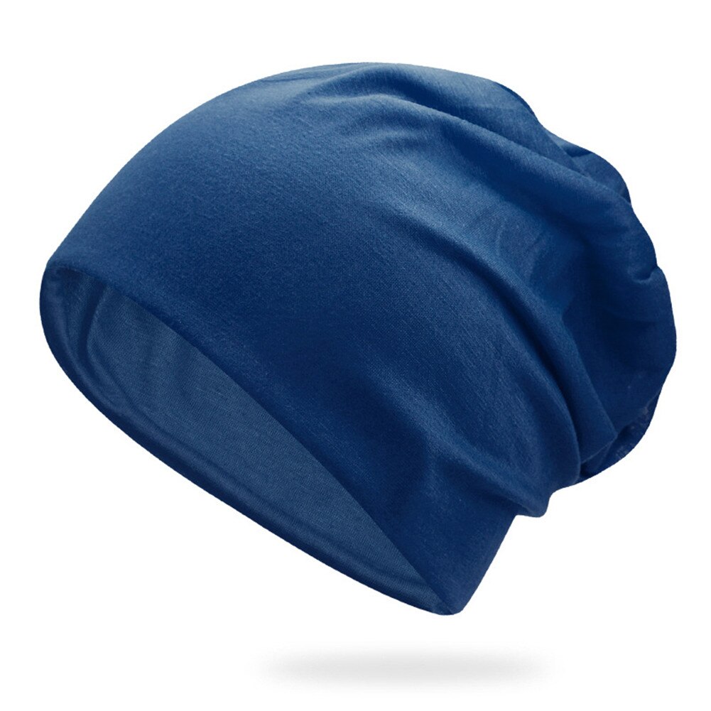 Women Men Stylish Beanie Hat Thin Hip-hop Soft Stretch Slouchy Outdoor Skull Cap Suitable for spring autumn summer hat: Blue