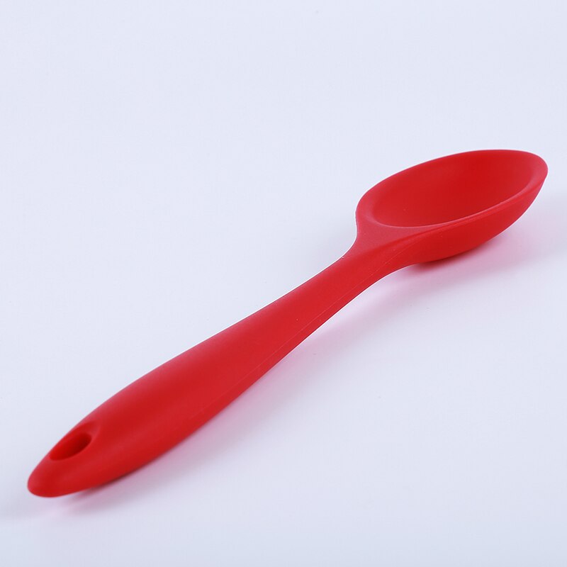 3 Colors Kitchen Silicone Spoon Long Handle Cooking Baking Mixing Spoon Ladle Food Grade Silicone Cooking Utensils Kitchenware