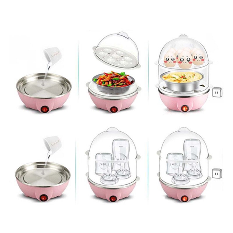 Multifunctional Lazy Double-layer Egg Cooker, Electric Egg Pan, Automatic Shutdown Egg Steamer, Breakfast Machine