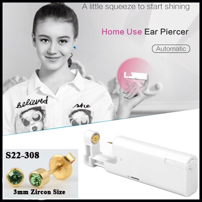 2 pièces oreille clou pistolet jetable aseptique ménage oreille Piercing pistolet Portable oreille Piercing pistolet groupe stérilisé oreille Piercing unité: S22-308