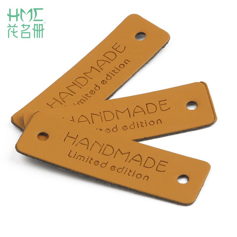 Etiquetas de cuero hechas a mano de edición limitada para bolsos, , etiquetas de cuero para ropa, zapatos, accesorios de costura, 12 Uds.