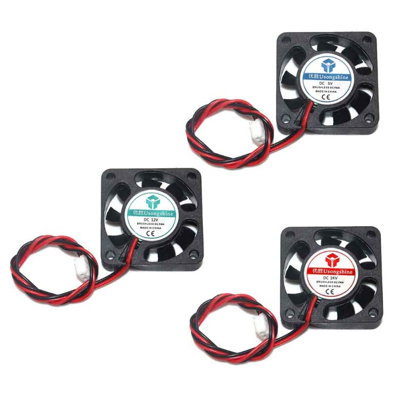 1PC DC 2Pin Mini 3010 Cooling Fan 5V/12V/24V 30MM 30x30x10mm Small Exhaust Fan for 3D Printer 3010 2 pin for 3d printer