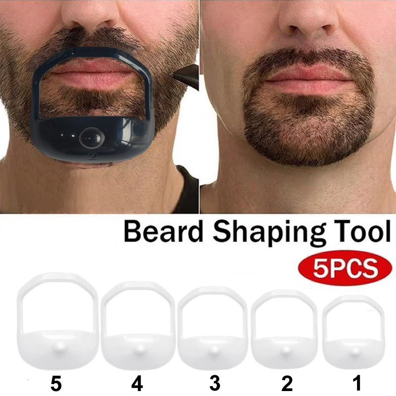5 Stuks Baard Styling Sjabloon Franse Baard Of Sik Scheren Sjabloon Snorhaar Vormgeven Tool Trimmen Levert Mannen Baard Zorg