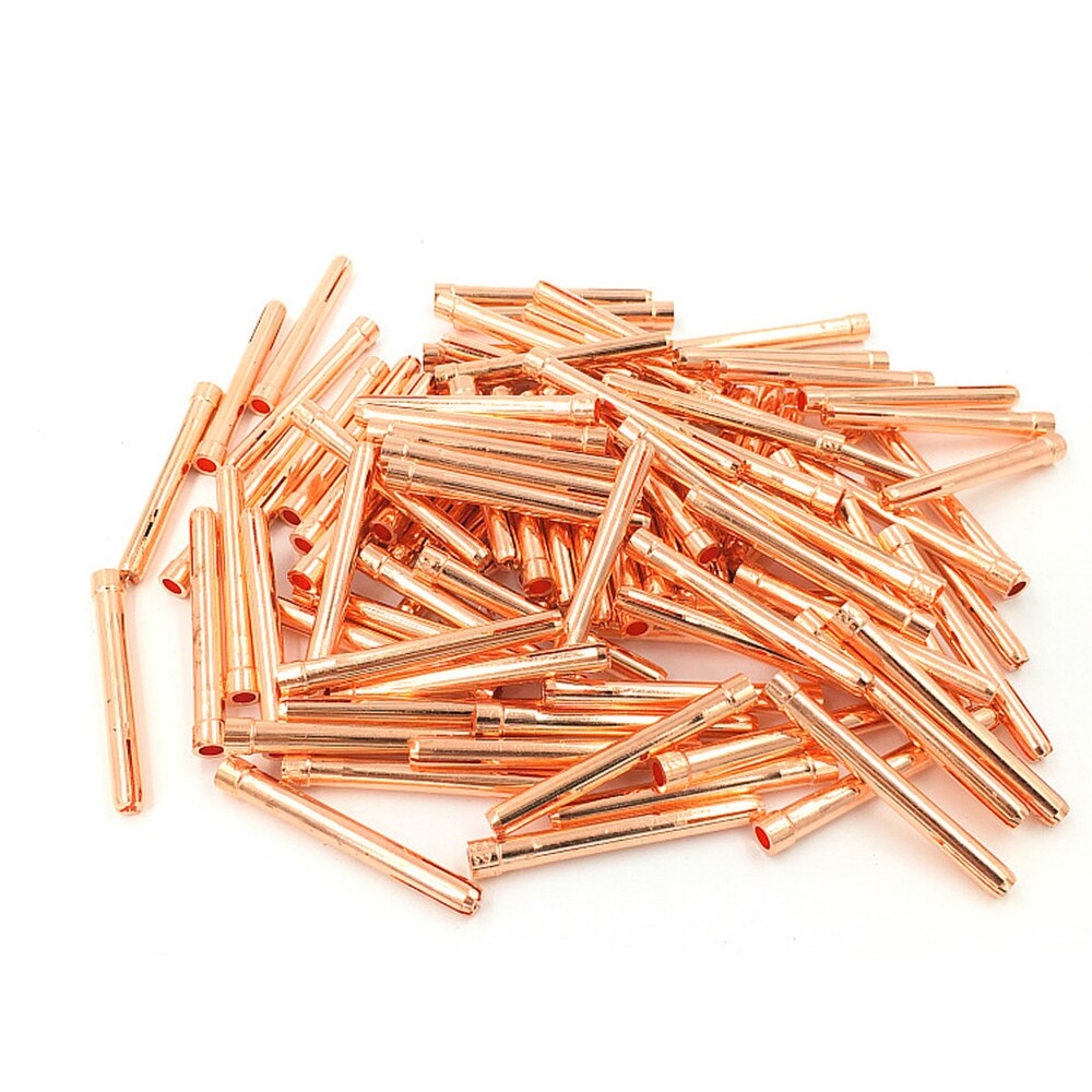 Welding TIG Torch Parts Long Collet Tips 1.0 1.6 2.4 3.2mm TIG Tungsten Electrode Collet For WP17 18 26 Tig Torch Consumable