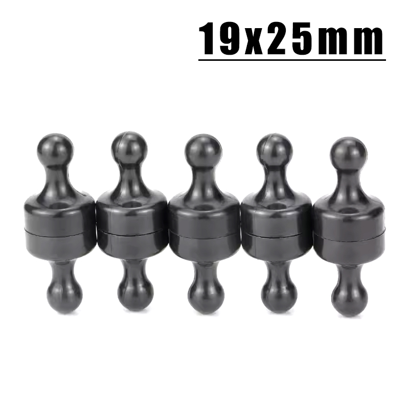 5/10/15/20/25 Stuks Super Sterke Neodymium Magnetische Pushpins Sucker Punaise N52 Koelkast magneten Push Pin Koelkast Whiteboard: 6M / Black