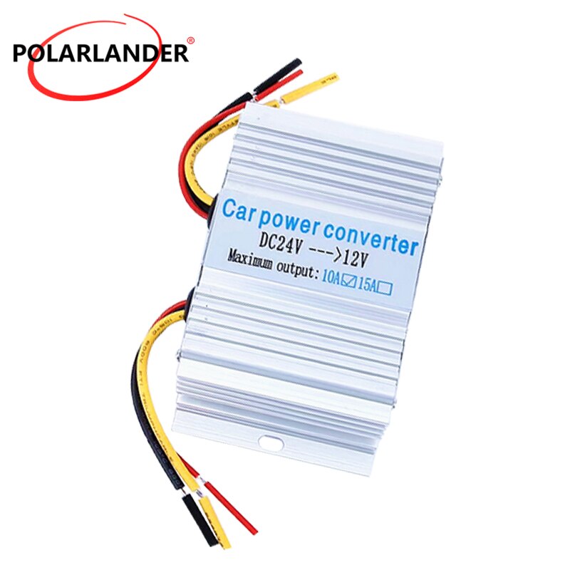 Car Inverter Portable Power Converter 10A 24 V To 12 V 180W Converter Aluminum Alloy Shell Buck Power Supply Car Transformer