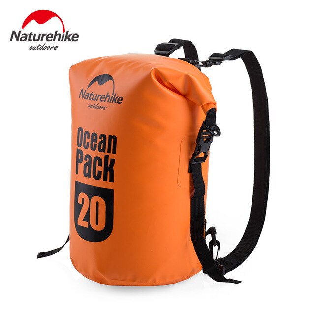 Naturehike 20l 30l bjergbestigning camping rejse vandtæt taske bærbar svømning rygsæk  fs16 m 030- l: Orange 20l