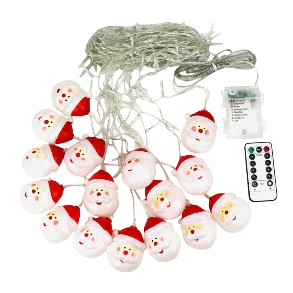 3.5M Kerst Gordijn Kerstman Hoofd String Ijspegel String LED Verlichting Jaar Thuis Indoor Decoratieve Verlichting # SS