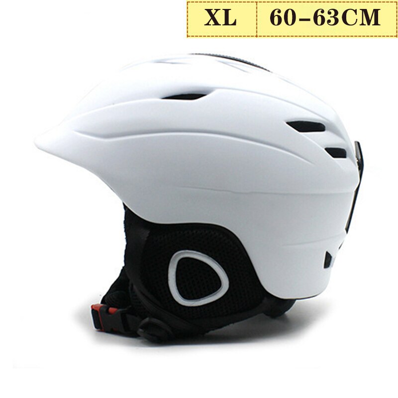 Volwassen Kinderen Winter Ski Helm Integraal-Gegoten Skiën Sneeuw Sneeuwscooter Helm Schaatsen Snowboard Helmen Voor Jongens En Meisjes: XL White