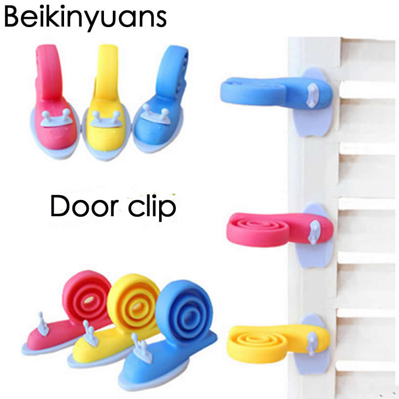 Kinderen Veiligheid Cartoon Deur Klem Knijpen Hand Security Card Leuke Baby Deurstopper Slak Clip Kindje Deurslot Windscherm