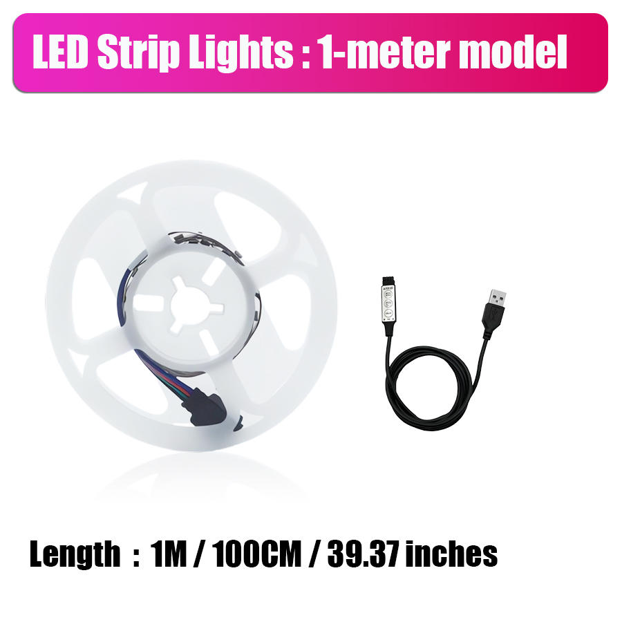 RGB Wireless LED Strip Lights | Intelligent Infrared Remote Control, Flexible Lighting Decoration for Living Room Atmosphere: Blue