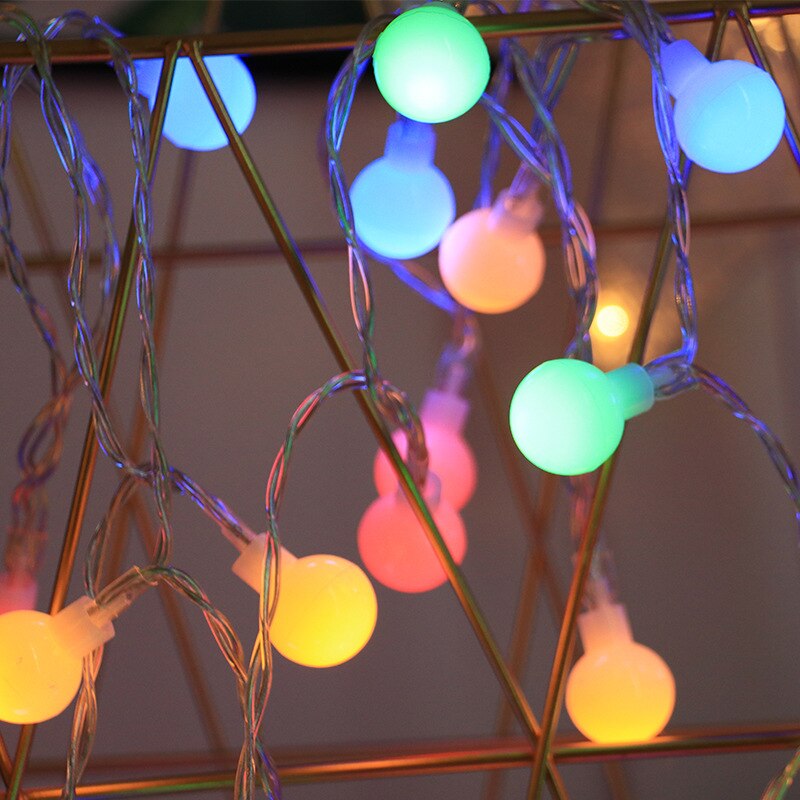 Feestverlichting Lichtsnoer Met Katoenen Balletjes - Wit/goud - 300 Cm Feest Verlichting