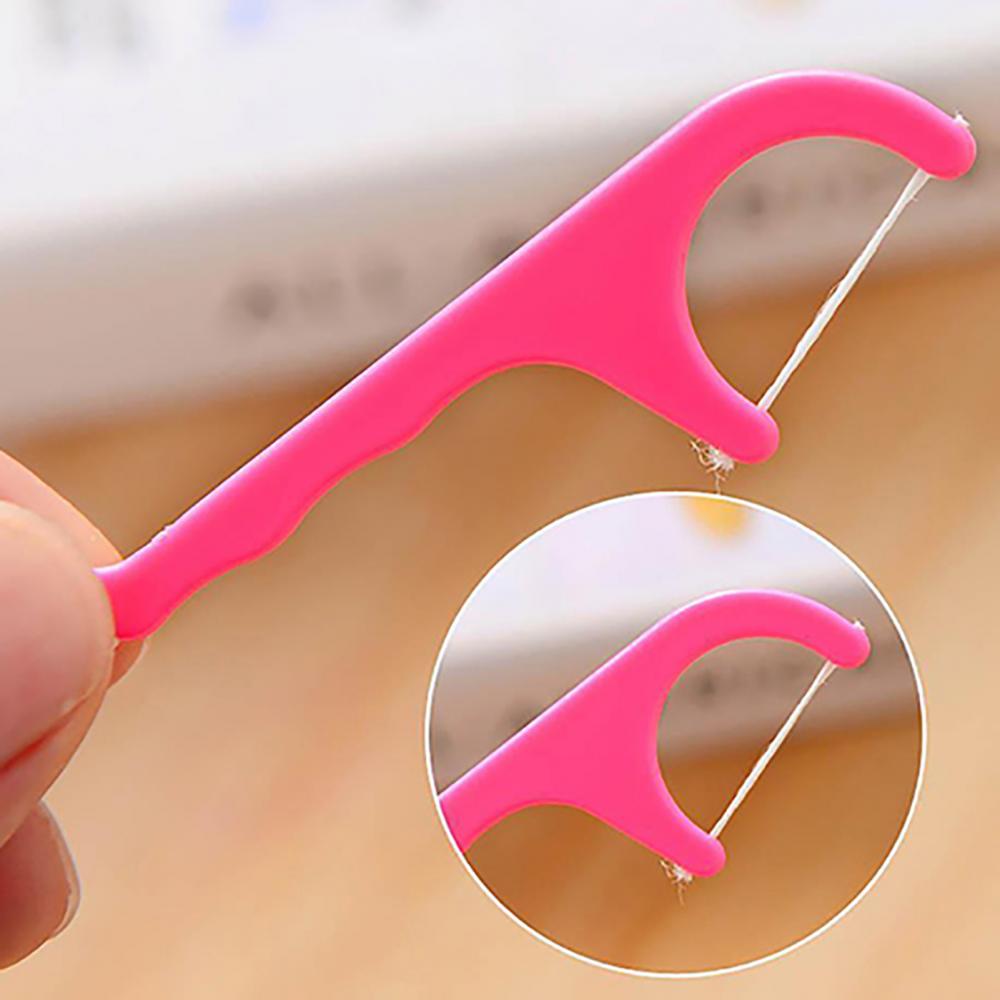 80% 25-250Pcs Dental Floss Flosser Pick Teeth Toothpicks Stick Oral Care Tooth Clean