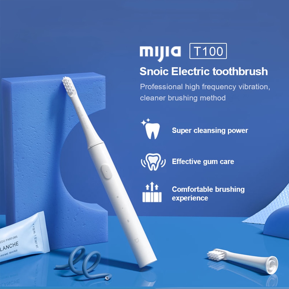 Mijia T100 Sonic Elektrische Tandenborstel Volwassen Ultrasone Automatische Tandenborstel Usb Oplaadbare Waterdichte Tandenborstel Voor Xiaomi