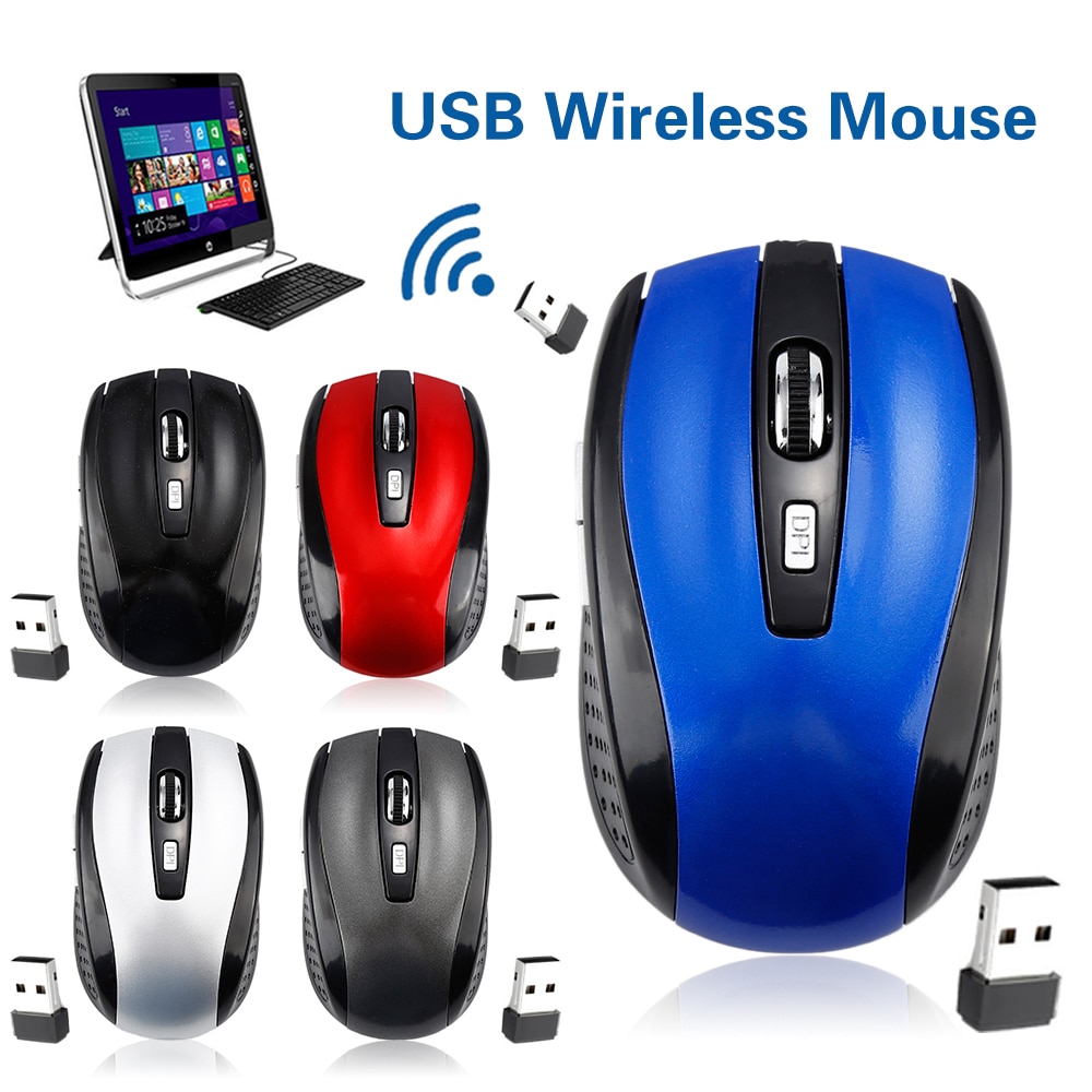 2.4Ghz Gaming Wireless Mouse Optical 1600 DPI Computer USB Game Mice for PC Laptop Desktop Mouse Gamer